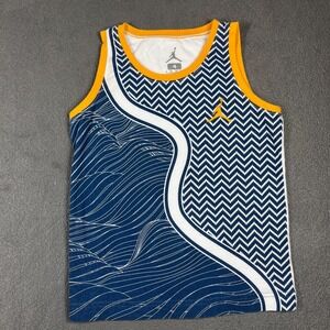 Jordan‎ Tank Top Sleeveless Athletic Blue White Gold Size 4
